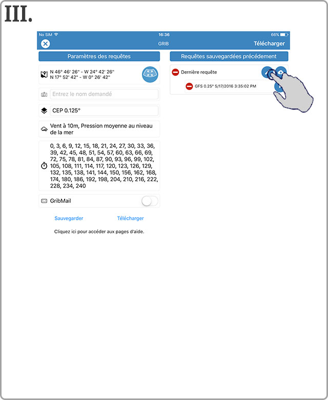 Télécharger un GRIB a partir d'une requête sauvegardée - III