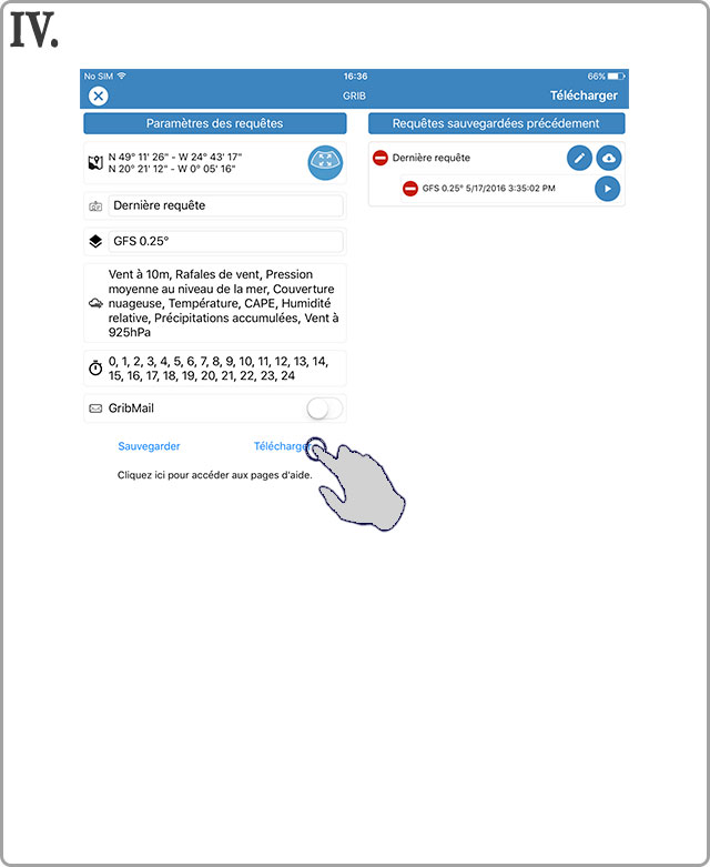 Télécharger un GRIB a partir d'une requête sauvegardée - IV