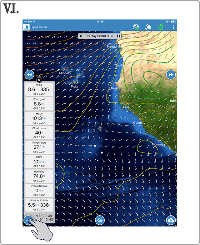 Display a meteogram with Squid Mobile - V