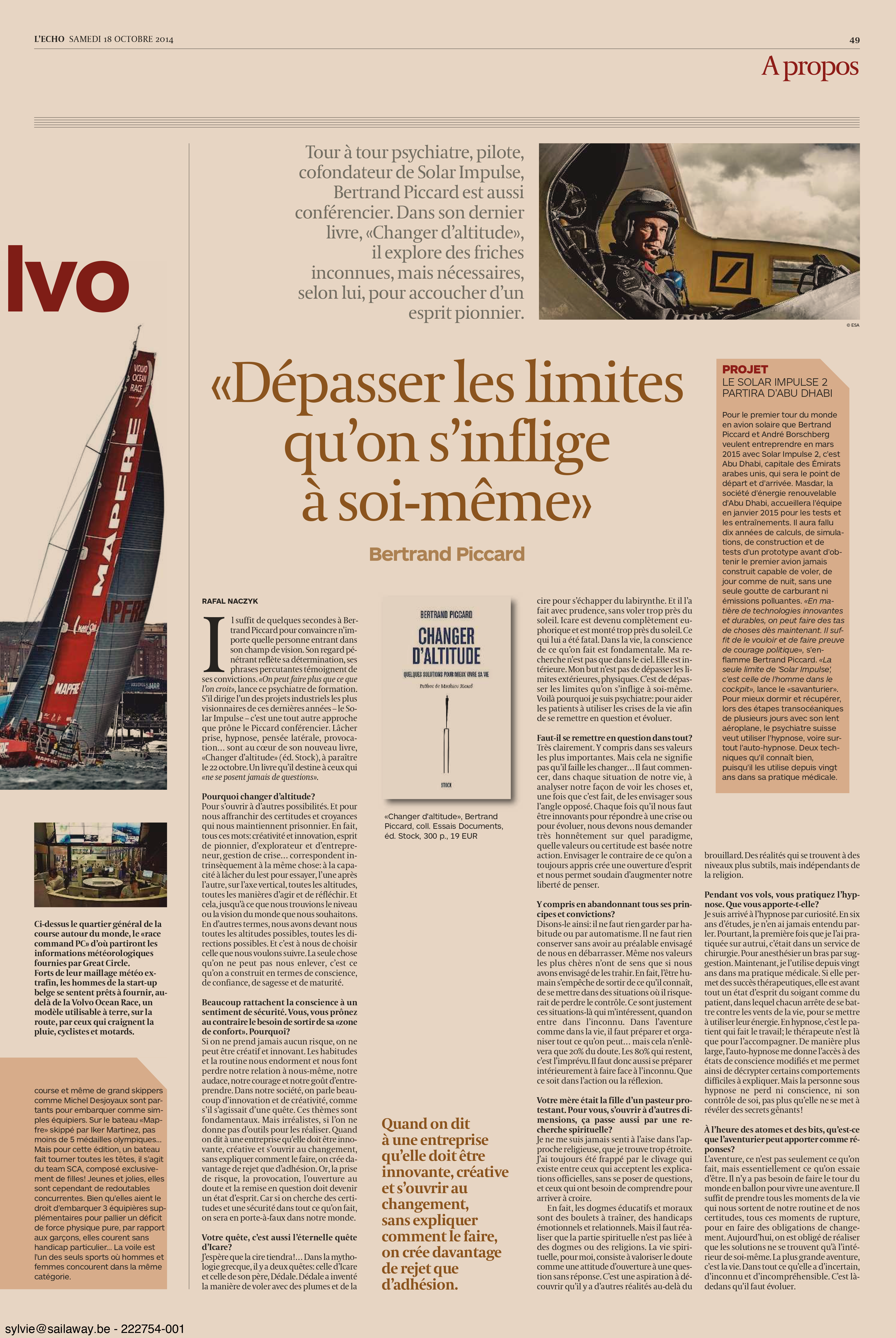 article sur Squid dans l'echo, octobre 2014,p2